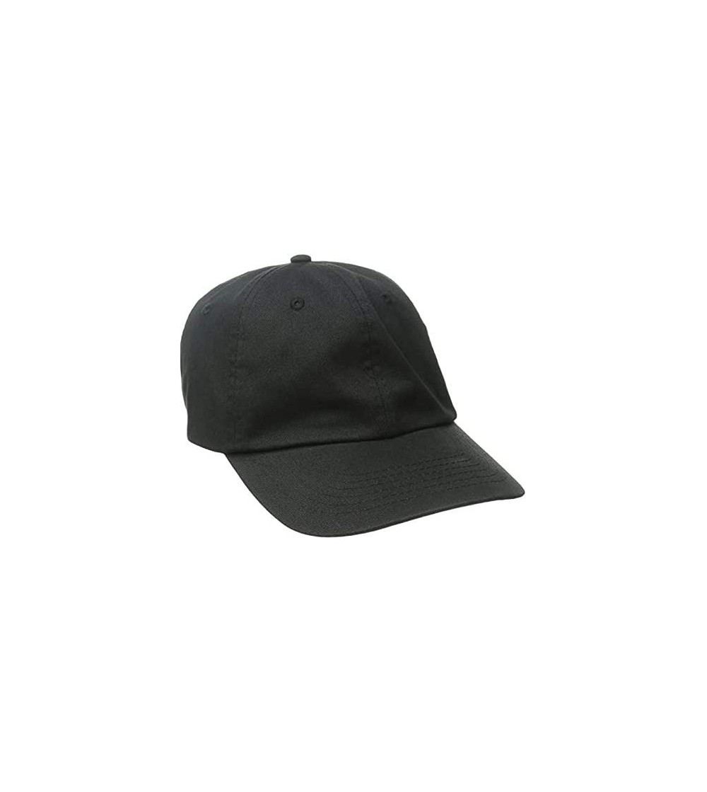 Baseball Caps Twill Cap for Men and Women Baseball Cap Softball Hat with Pre Curved Brim - Black - CE111QVGJXL