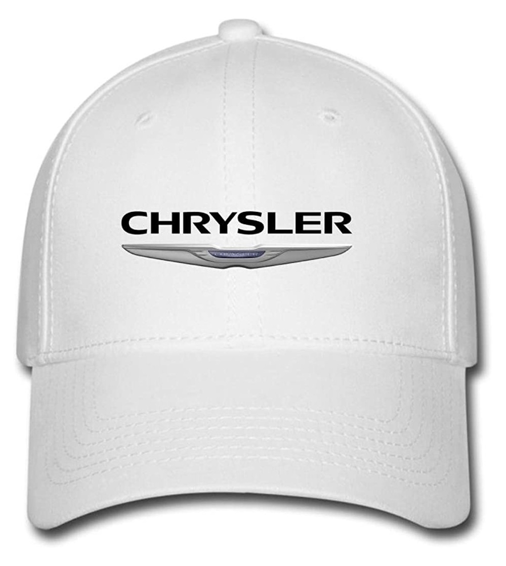 Sun Hats Chrysler Logo Nice Baseball Caps for Everyone Hats - White - CS12LZUQNI3
