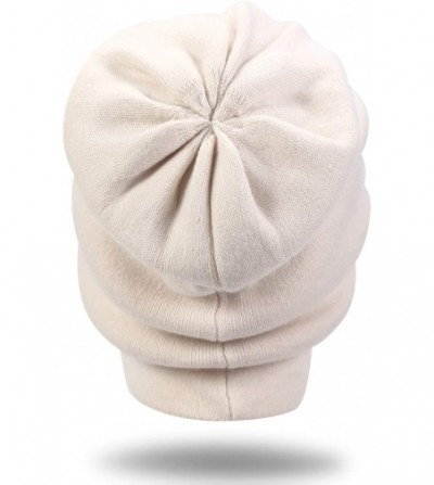 Skullies & Beanies Beanie for Women Solid Color Hat Skull Skully Cap Toboggan Fashion Fall Winter Wool Wool Cap - L-2 - CV18Y...