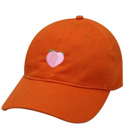 Baseball Caps Peach Cotton Baseball Dad Cap - Orange - CO17XWI9OW5