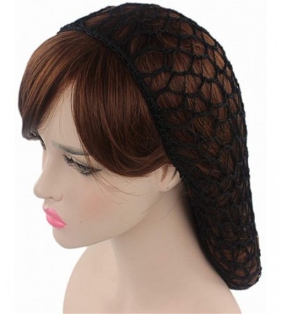 Skullies & Beanies Women Soft Rayon Snood Hat Hair Net Crocheted Hair Net Cap Mix Colors Dropshipping - Fw-12-beige - CW196Y7...