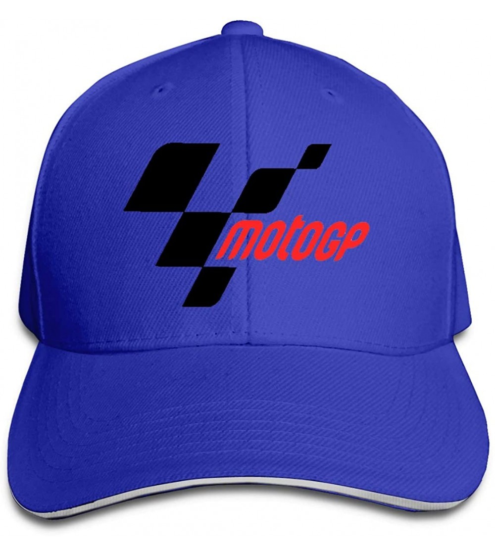 Baseball Caps Moto GP Unisex Adjustable Baseball Caps Peaked Sandwich Hat Sports Outdoors Snapback Cap - Blue - CS18QWHXAXG