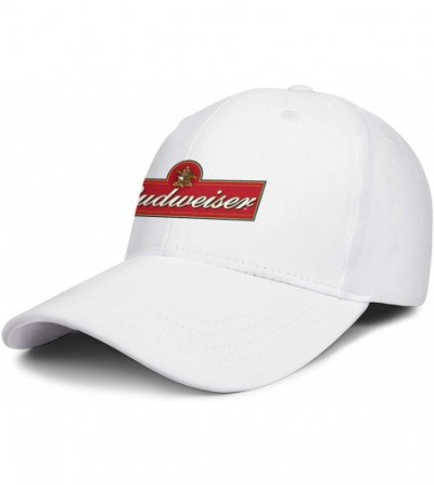 Baseball Caps Budweiser-Logos- Woman Man Baseball Caps Cotton Trucker Hats Visor Hats - White-56 - CE18WIOEKUD