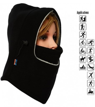 Balaclavas Balaclava Winter Face Mask for Men and Women Outdoor Sport Ski Mask Neck Warmer - Black - CN186Q24XXZ