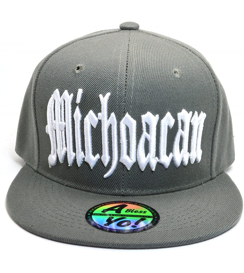 Baseball Caps Michoacan Mexico City Fitted Hat Closed Back Flat Bill Snapback Cap AYO4314 - Gray - CR18DCA33GH