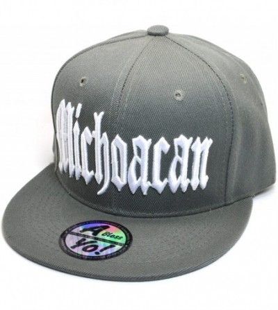 Baseball Caps Michoacan Mexico City Fitted Hat Closed Back Flat Bill Snapback Cap AYO4314 - Gray - CR18DCA33GH