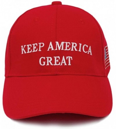 Skullies & Beanies Make America Great Again Donald Trump Cap Hat Unisex Adjustable Hat - 009 Keep-red - CY18L5G9HI6