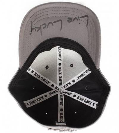 Baseball Caps Premium Clover Fitted Hat (Charcoal/Black- Small/Medium) - CE116M3I2UB