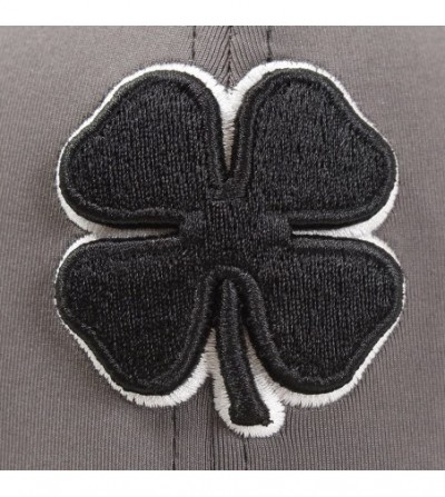 Baseball Caps Premium Clover Fitted Hat (Charcoal/Black- Small/Medium) - CE116M3I2UB