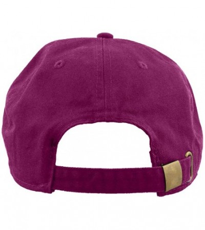 Baseball Caps Baseball Caps Dad Hats 100% Cotton Polo Style Plain Blank Adjustable Size - Mulberry - CC18HXYH2YI