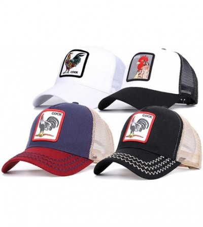 Baseball Caps Cock Hats Animal Trucker Hat Snapback Baseball Cap - White - C218O4TYYIK