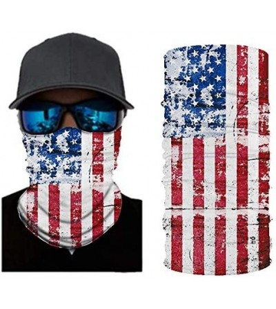 Balaclavas Stripes USA Flag Print Balaclava and Cool Skull Stars for Men Women Dust Wind Mask Neck Gaiter - Cy-wftj-121 - C41...