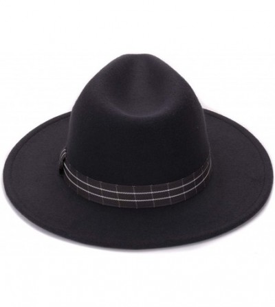 Fedoras Fedora Hats Artificial Wool Pure Cashmere Shaped Solid Borsalino Hat Winter Felt Gambler Hat for Men and Women - CX18...