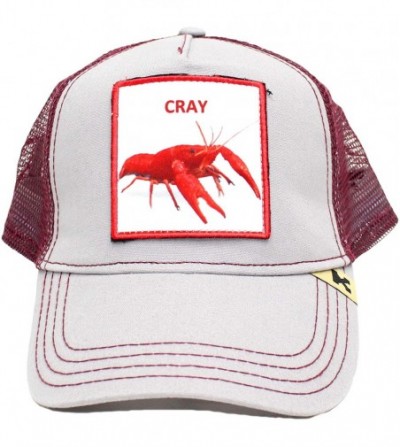 Baseball Caps Kenny K. Men's Funny Trucker Hat Animal Farm Patch Baseball Cap - Cray Crawfish Grey - C218R73G4SX
