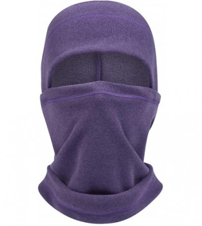 Balaclavas Adjustable Hood Ski Mask Warm Face Cover Winter Cold Weather Balaclava Women Men - Purple - CO18Z5XCQ3Z