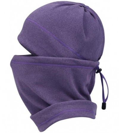 Balaclavas Adjustable Hood Ski Mask Warm Face Cover Winter Cold Weather Balaclava Women Men - Purple - CO18Z5XCQ3Z