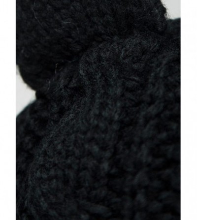Skullies & Beanies Women's Cute Soft Stretch Cable Knit Beanie Hat - Black - C111S851E51