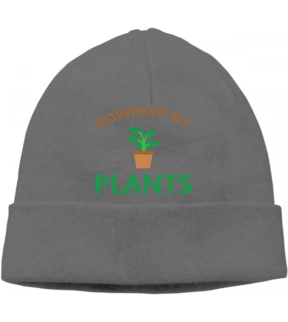 Skullies & Beanies Beanie Hat Powered by Plants Warm Skull Caps for Men and Women - Deep Heather - CK18KKQRNH6