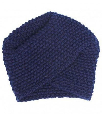 Skullies & Beanies Elegant Womens Warm Winter Knitted Hat Cap - Navy - CH186TA7KIU