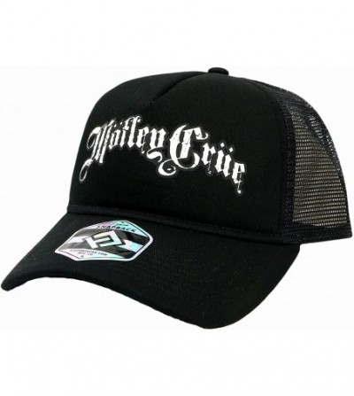 Baseball Caps Motley Crue Band Logo Trucker Hat-Black-Adjustable - CS18COTANGD