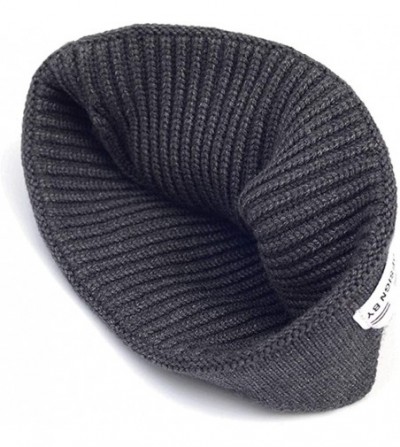 Skullies & Beanies Mens Knit Hats Winter Daily Beanie Plain Cuff Rollup Street Style Fisherman Cap Soft Warm Ski Hat Unisex -...