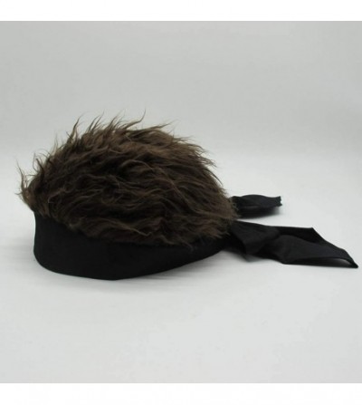 Visors Flair Hair Sun Visor Cap with Fake Hair Wig Baseball Cap Hat - Brown - CS18MCM06UG