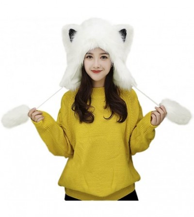 Cold Weather Headbands Earmuff Winter Thermal Motorcycle Costume - White - CK187AGUIC6