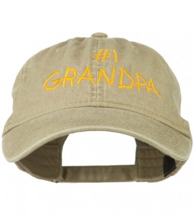 Number Grandpa Letters Embroidered Washed