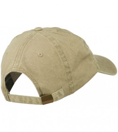 Baseball Caps Number 1 Grandpa Letters Embroidered Washed Cotton Cap - Khaki - CA11NY31YTD