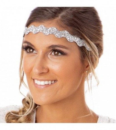 Headbands Women's Bling Glitter Adjustable No Slip Bulk Headbands Gift Sets 10pk - Wave Neutral & Pastel 10pk - CF18YLXL83Q