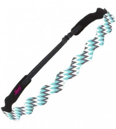 Headbands Women's Adjustable NO SLIP Zigzag Wave Headband - Seafoam - C6122QQV2F9