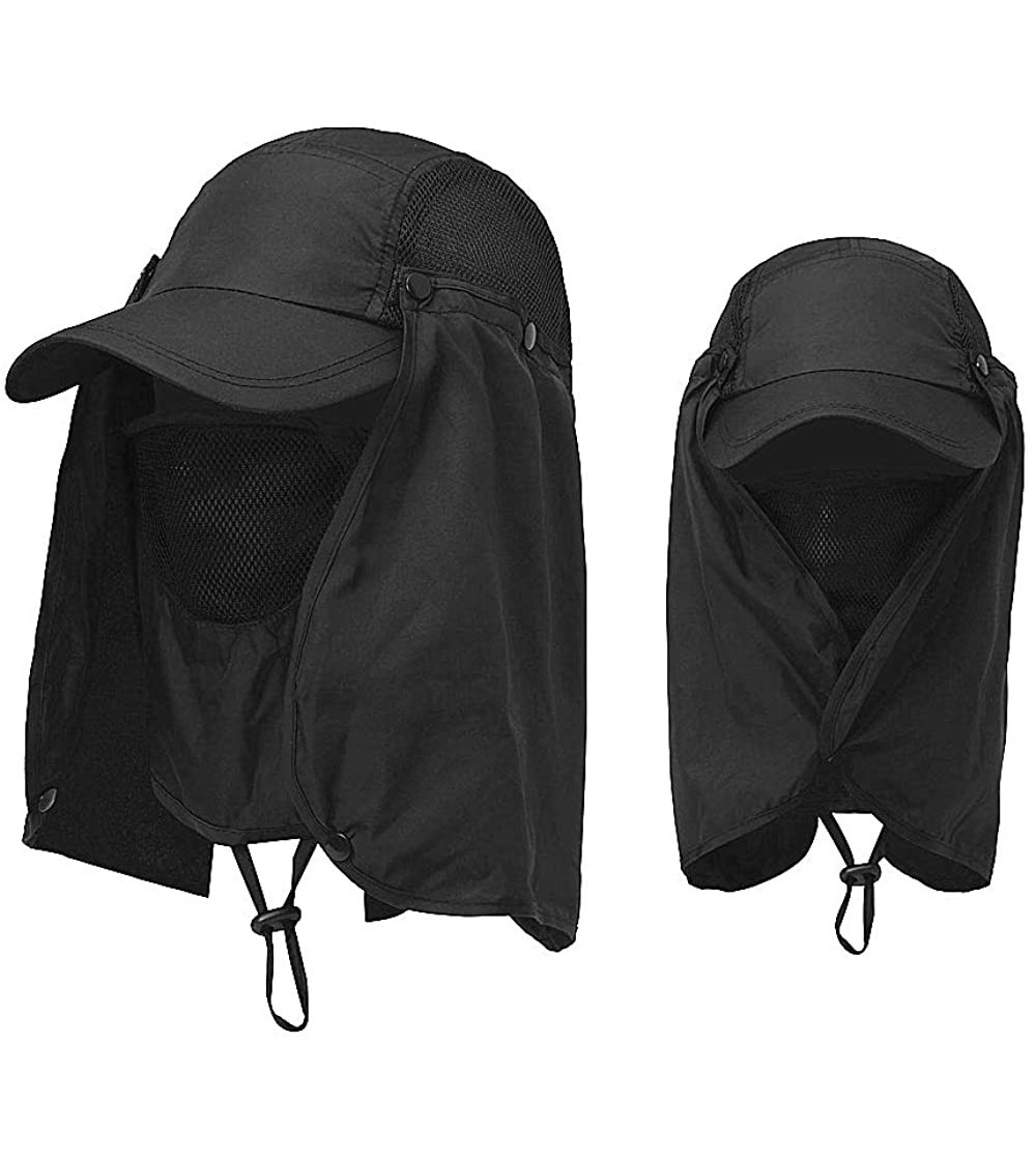 Sun Hats Outdoor UPF 50+ UV Sun Protection Waterproof Breathable Face Neck Flap Cover Folding Sun Hat for Men/Women - CK18Q20...