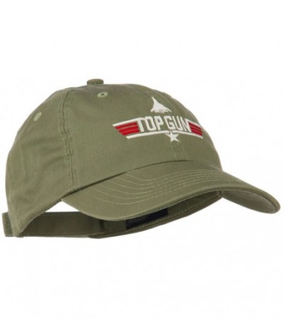 Baseball Caps US Navy Top Gun Fighter Embroidered Washed Cap - Green - CZ11Q3T5ZNL