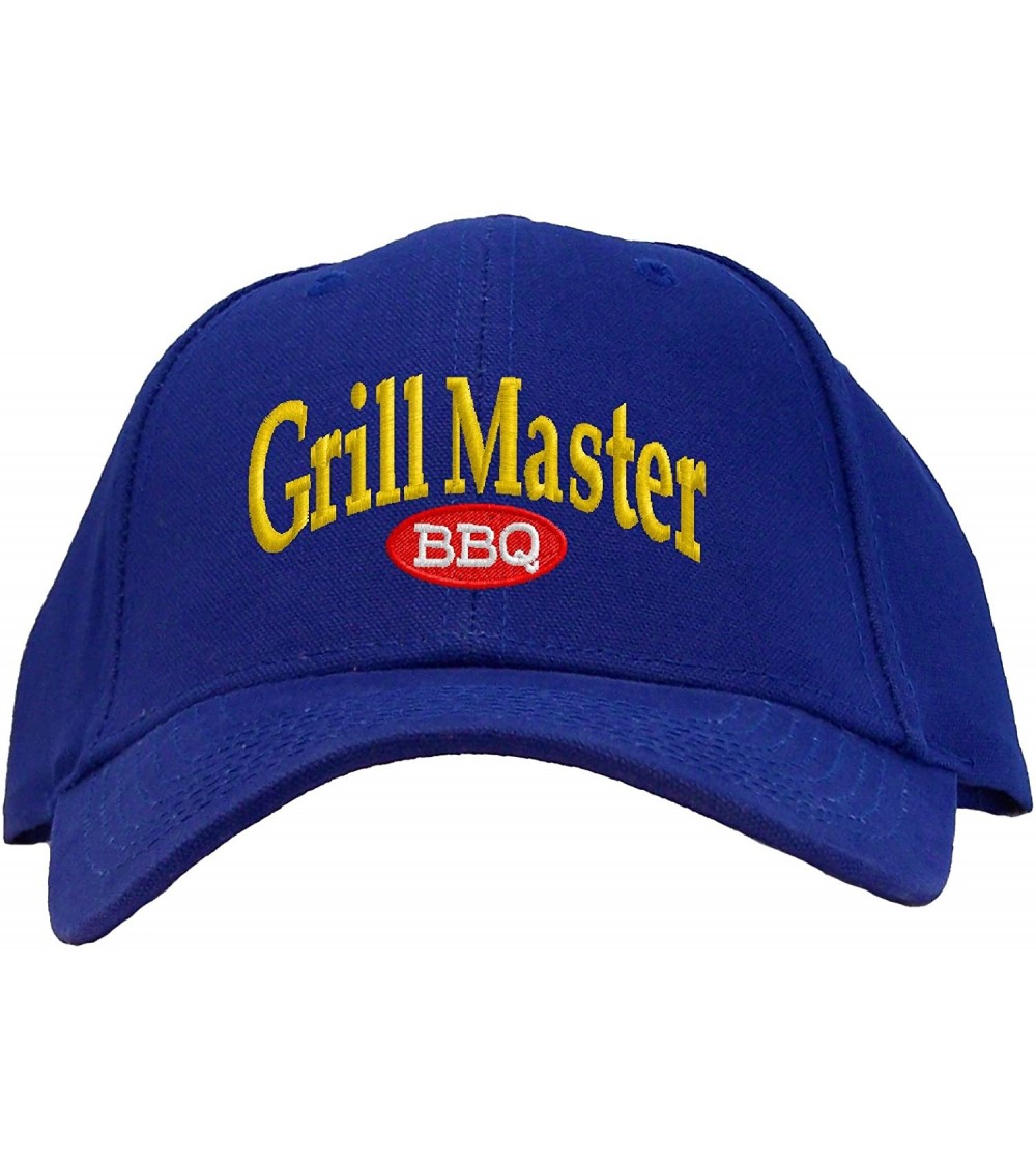 Baseball Caps Grill Master Embroidered Pro Sport Baseball Cap - Royal - CJ17Y7COIL9