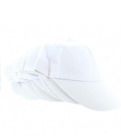 Baseball Caps White Cotton Craft Baseball Caps Hats Lot of 12 - C511MJ3RXCL