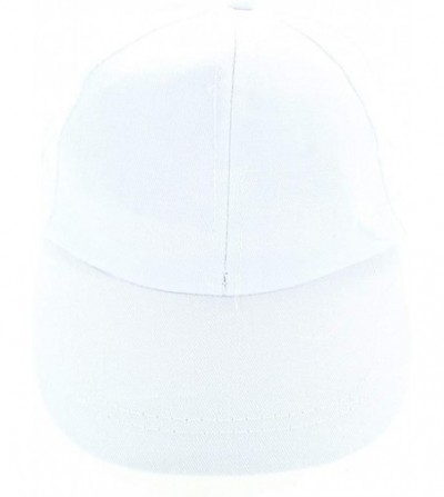 Baseball Caps White Cotton Craft Baseball Caps Hats Lot of 12 - C511MJ3RXCL