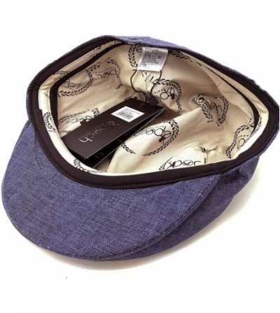 Newsboy Caps Men's Linen Flat Ivy Gatsby Summer Newsboy Hats - Navy - CJ18SYNCGEK