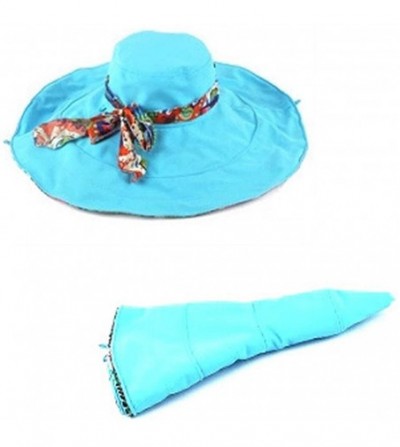 Sun Hats Large Wide Brim Sun Hat for Women-Summer Hats for Beach Garding-Floppy - 2-0-blue - CB18TUD7H7G