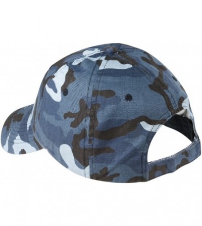 Baseball Caps Fashionable Camouflage Twill Cap - Navy Camouflage - CA114V1R1MV