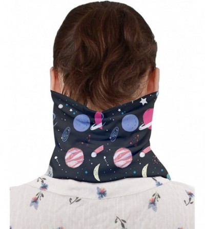 Headbands Womens Starry Night Sky Moon Stars Space Constellations Planets Mrs Frizzle Face Mask Bandanas Headbands - CL198S0OH6S