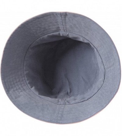Bucket Hats Women Fashion Cotton Packable Travel Bucket Hat Sun Hat Fishmen Cap - Pink - C318DQT6NXH