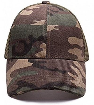 Baseball Caps Ponytail Cap Messy Trucker Adjustable Visor Baseball Cap Hat Unisex - Black&camouflage - CX18TL23GIY