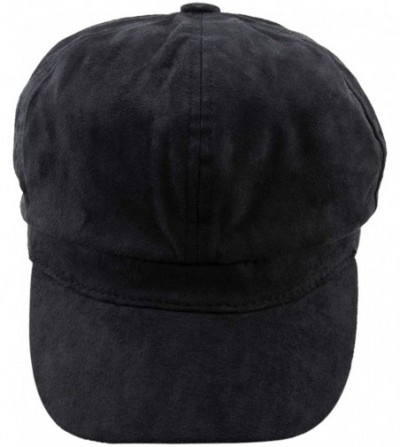 Newsboy Caps Newsboy Hats for Women-8 Panel Winter Warm Ivy Gatsby Cabbie Cap - 04-black - CO12NGG7BN7