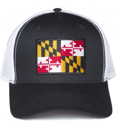 Baseball Caps Maryland Flag Snapback Trucker Baseball Hat - C718AYN3EHH