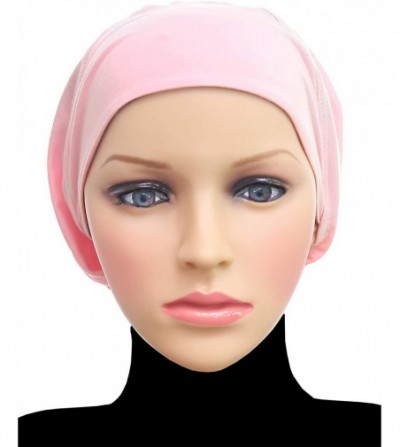 Skullies & Beanies Cotton Beanie Snood Large Hijab Chemo Cap - Burgundy - CJ18RNI867O