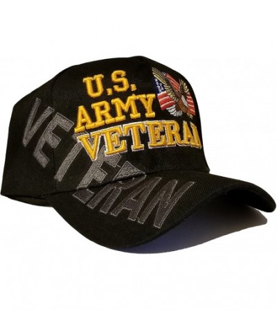 Baseball Caps U.S. Army Baseball Cap US Veteran V American Flag USA Hat United States - Army Veteran Cap Black Side Shadow - ...