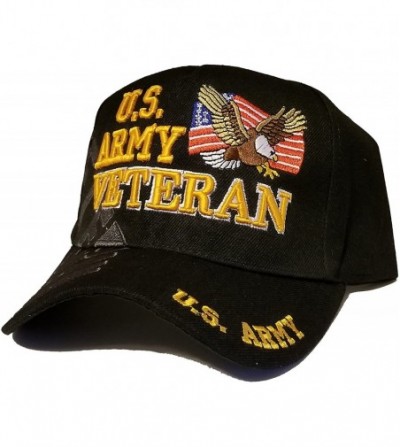 Baseball Caps U.S. Army Baseball Cap US Veteran V American Flag USA Hat United States - Army Veteran Cap Black Side Shadow - ...