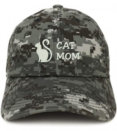 Baseball Caps Cat Mom Text Embroidered Unstructured Cotton Dad Hat - Digital Night Camo - CM18S86C0ZX