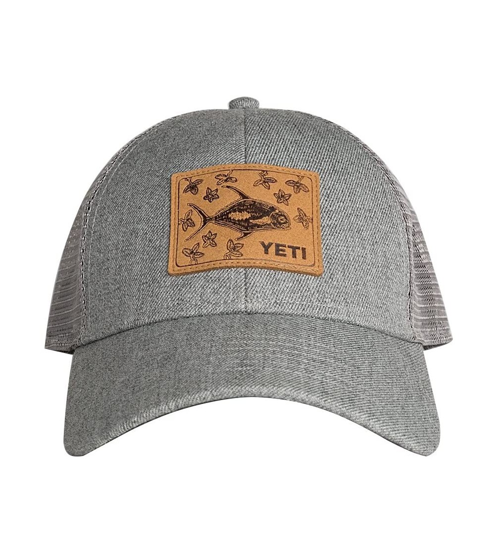 Baseball Caps Permit in Mangroves Patch Trucker Hat Gray - C412O0G4ST3