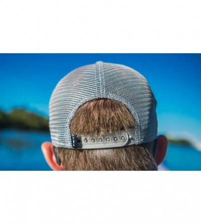 Baseball Caps Permit in Mangroves Patch Trucker Hat Gray - C412O0G4ST3